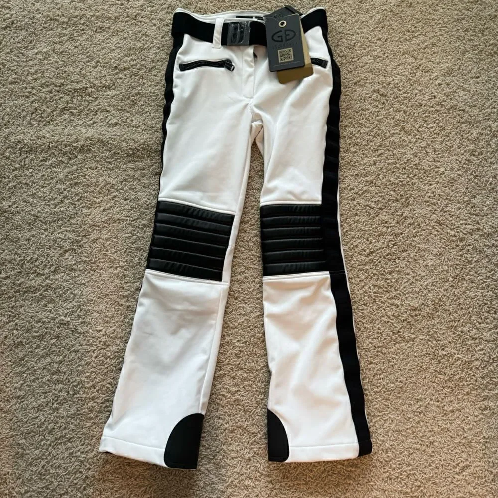Goldbergh Pippa Rocky Ski Pants Waterproof White Black NWT US size 8